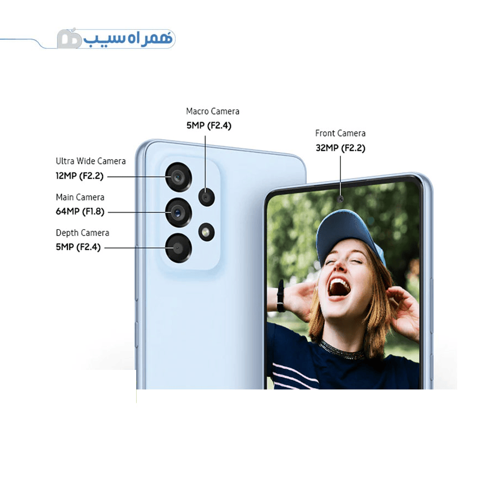دوربین گوشی موبایل سامسونگ مدل گلکسی A53 ظرفیت 128 رم 8 5G