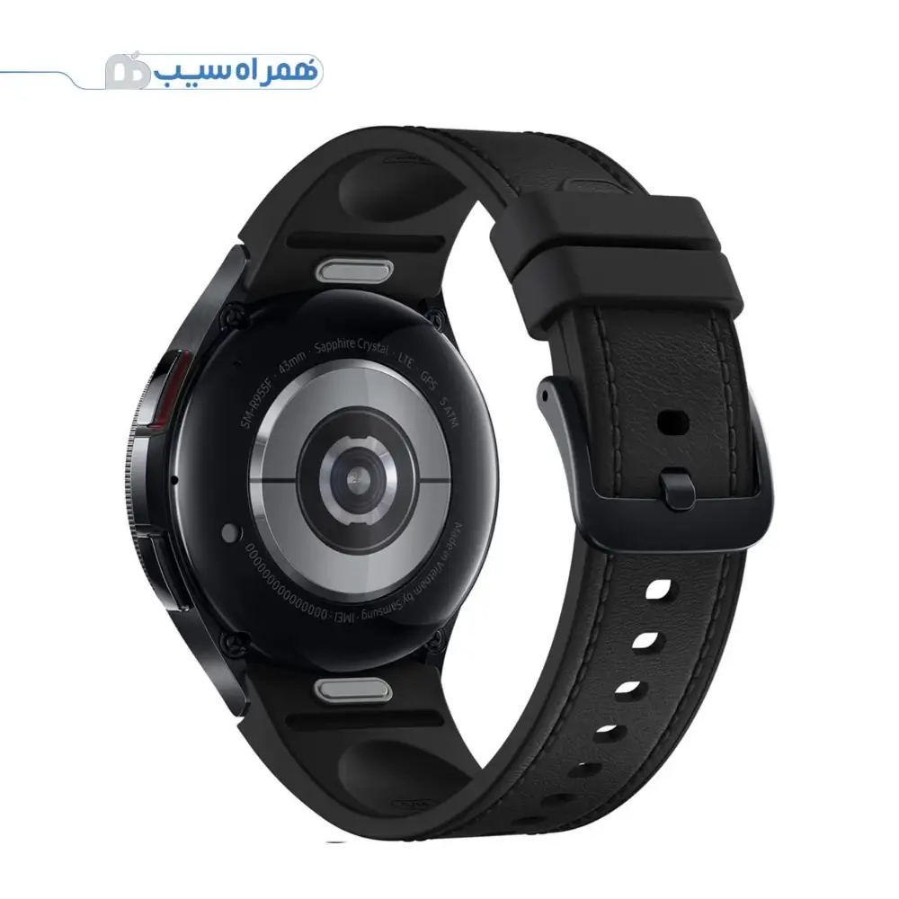 تصویر ساعت هوشمند سامسونگ مدل Galaxy Watch6 Classic 43mm R950 رنگ مشکی نمای پشت ساعت